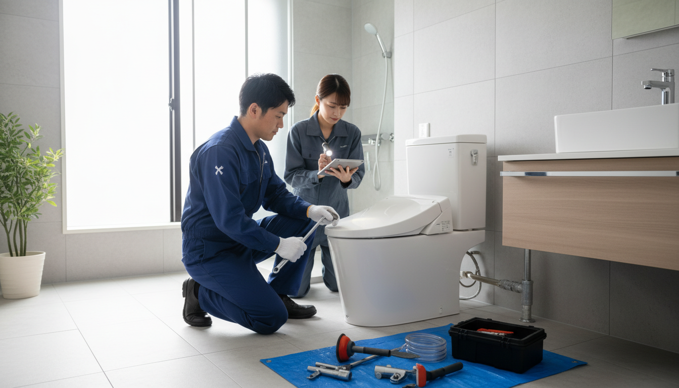 広島市安佐南区で評価の高いトイレつまり修理業者に関する画像