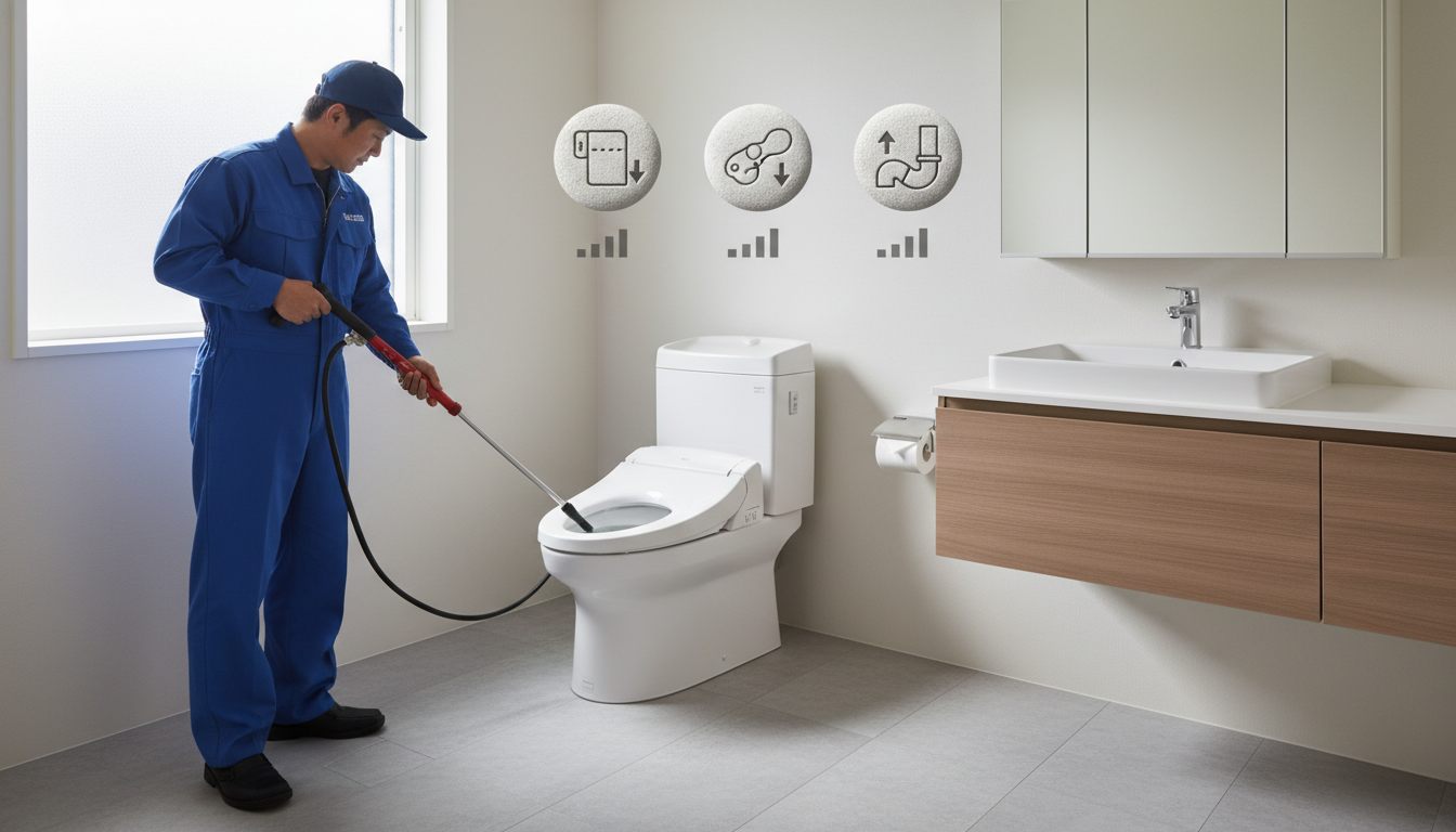 トイレつまりの原因別・料金相場に関する画像