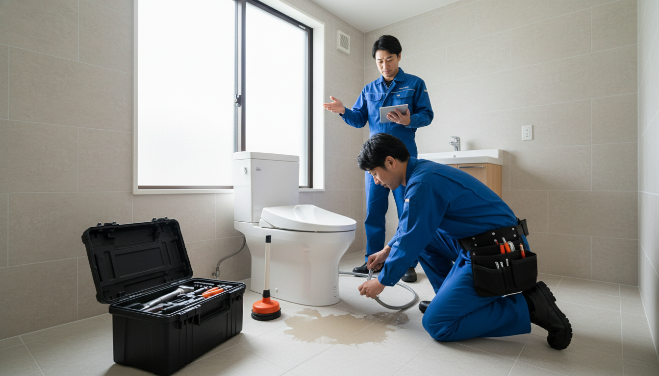 廿日市市のトイレつまり修理の料金相場に関する画像