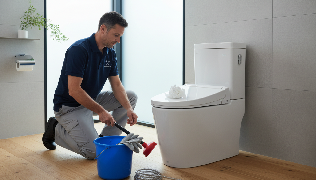 トイレつまりの主な原因と自分でできる応急処置に関する画像