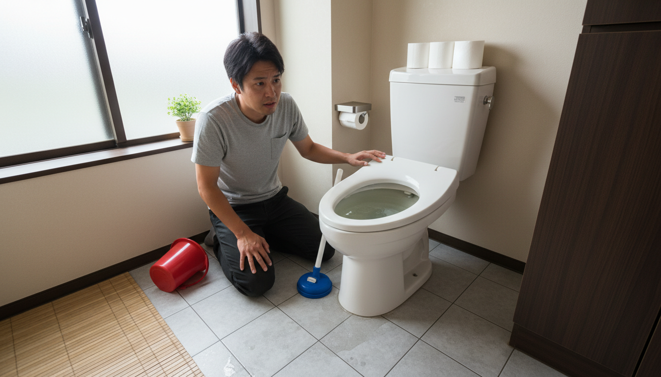 香南市でトイレつまり！慌てず、まずは原因の確認からに関する画像