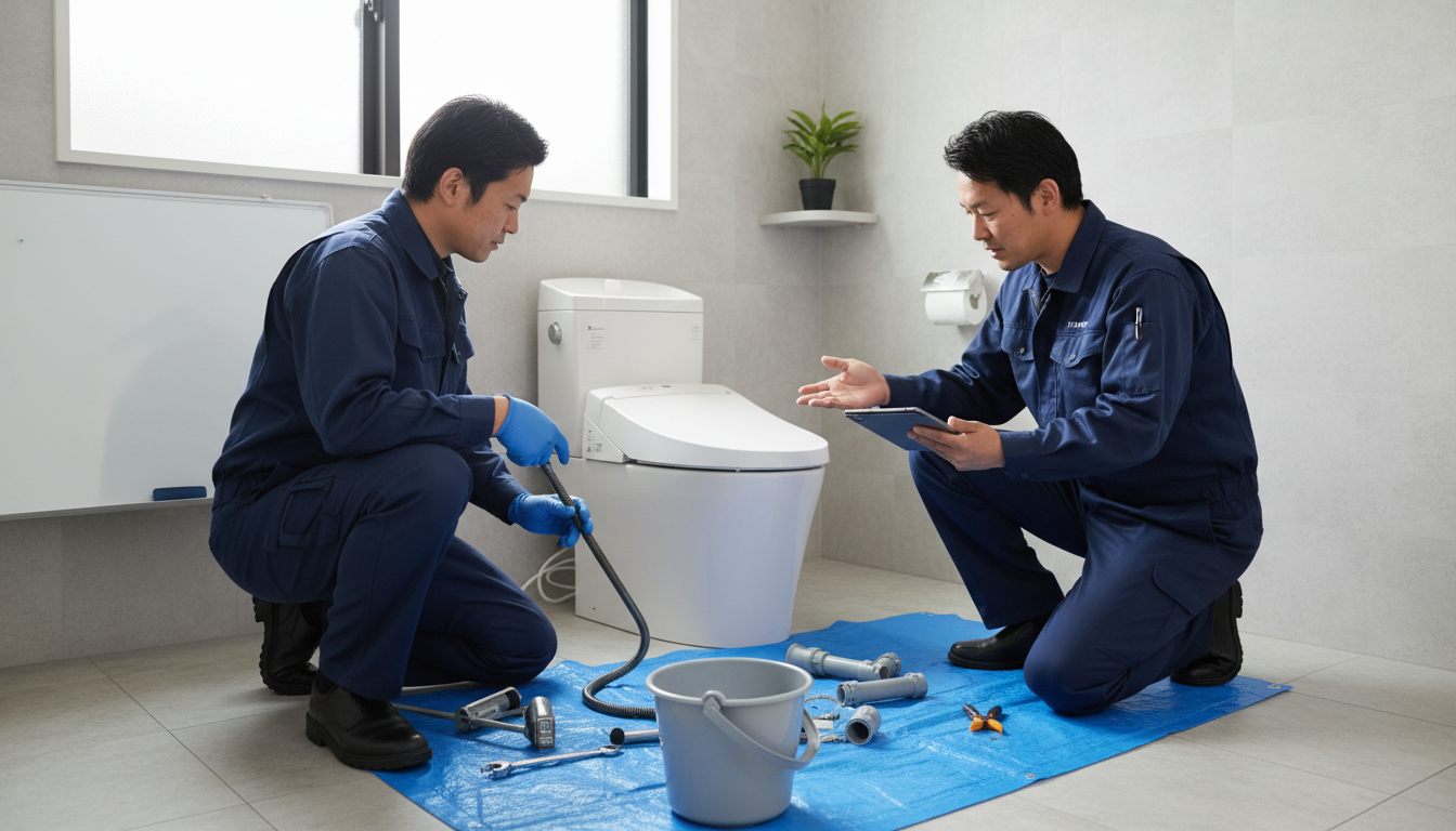 四万十市でトイレつまり修理を業者に依頼する際の料金相場に関する画像