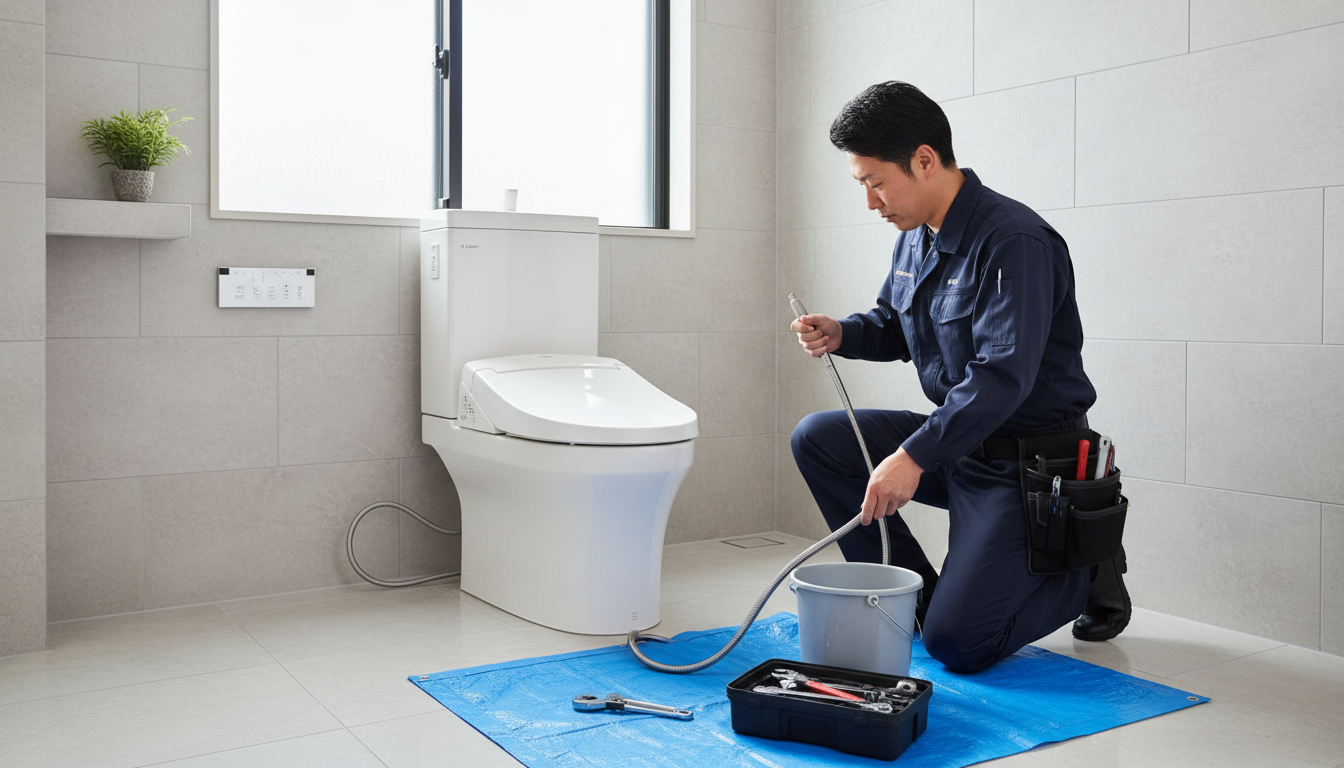 トイレつまり修理の基本料金と作業料金の仕組みに関する画像