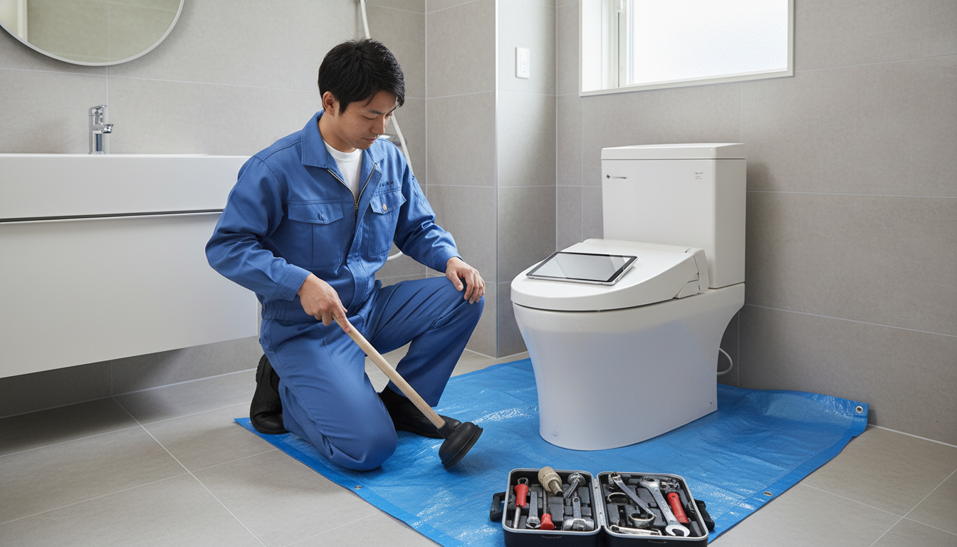 トイレつまり修理の料金相場と料金体系のチェックポイントに関する画像