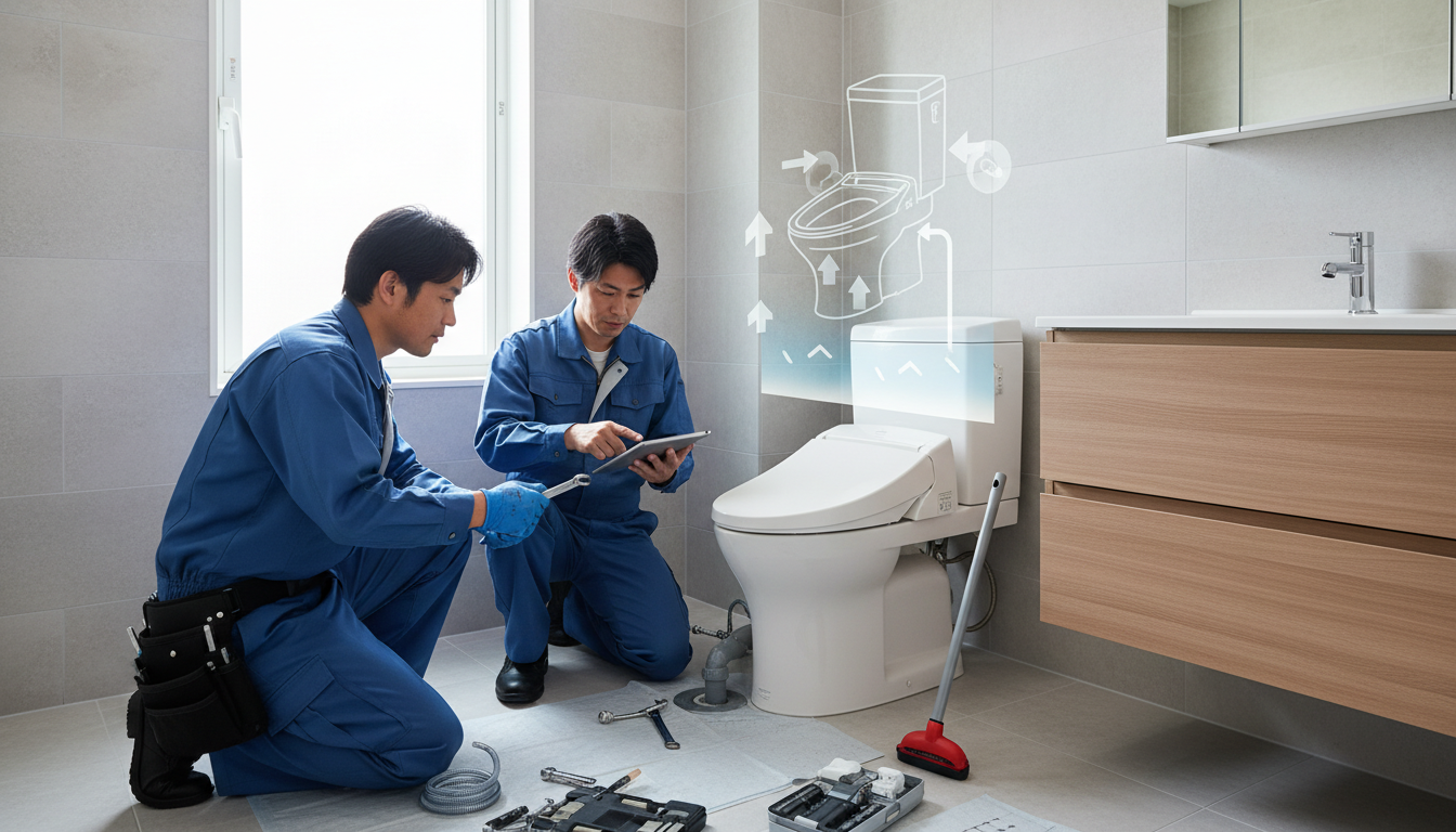 光市のトイレつまり修理業者の料金相場と内訳に関する画像