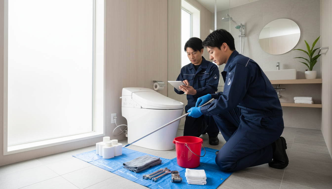 甲斐市でトイレつまり修理を依頼する際の料金相場に関する画像