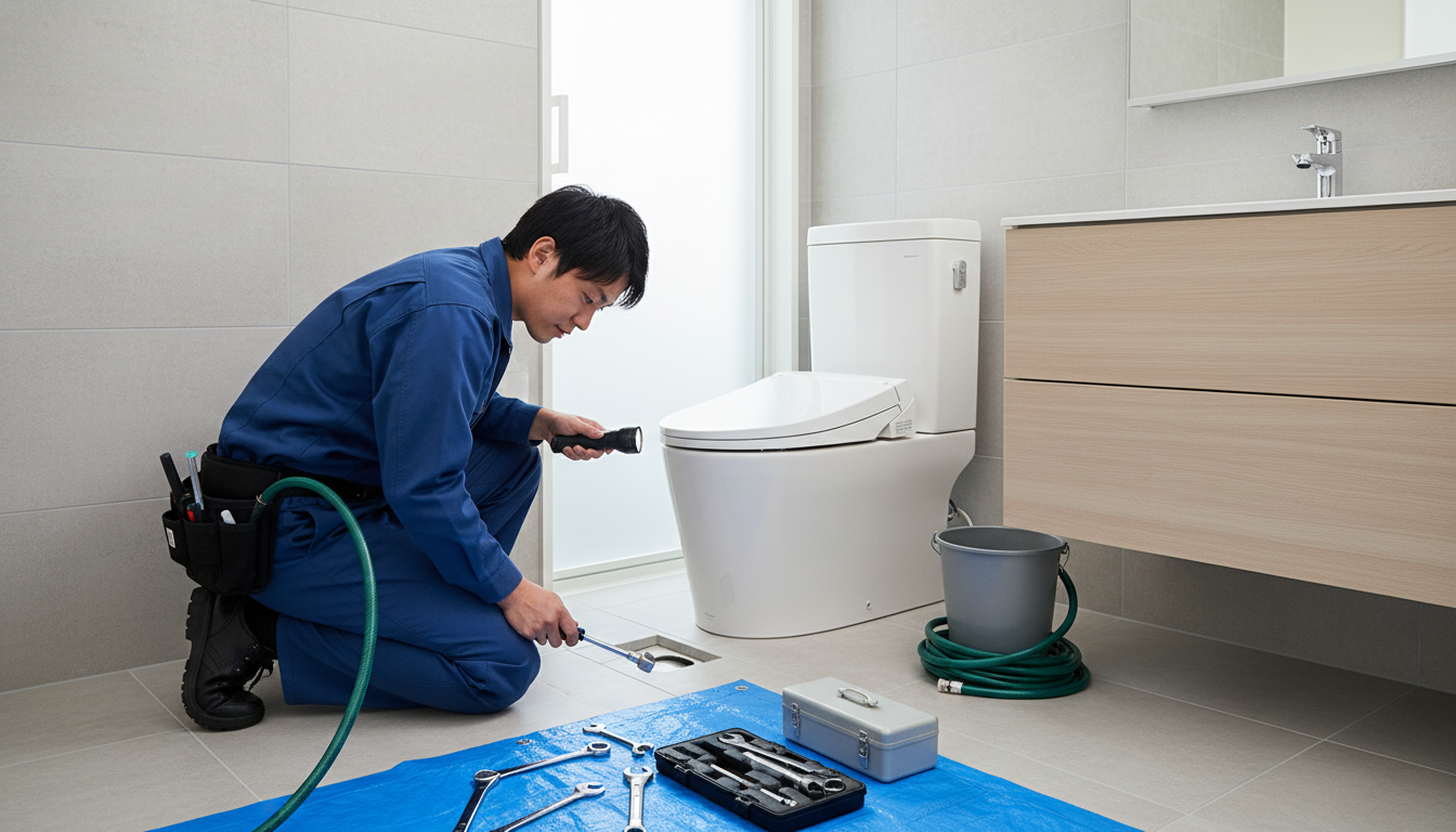 北杜市のトイレつまり修理料金の相場に関する画像