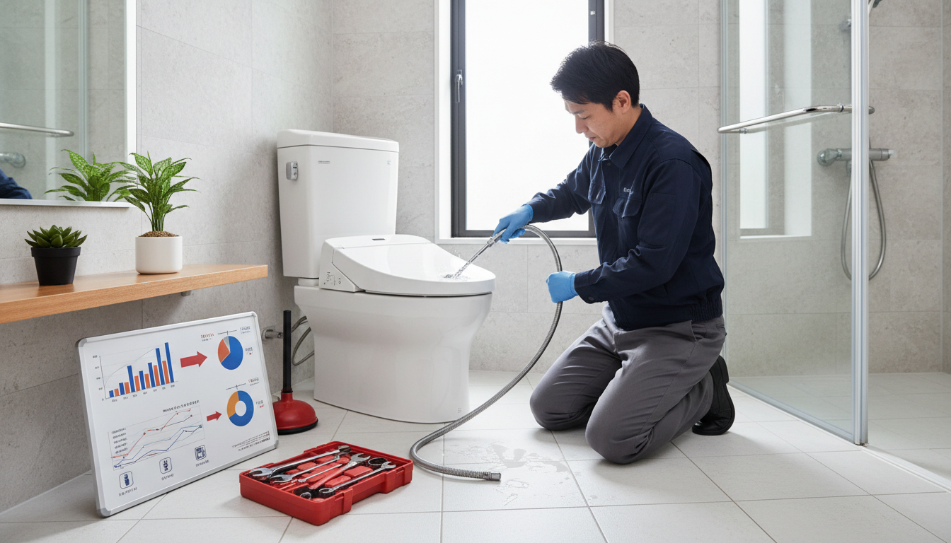 原因別に見る!トイレつまり修理の料金内訳と相場に関する画像