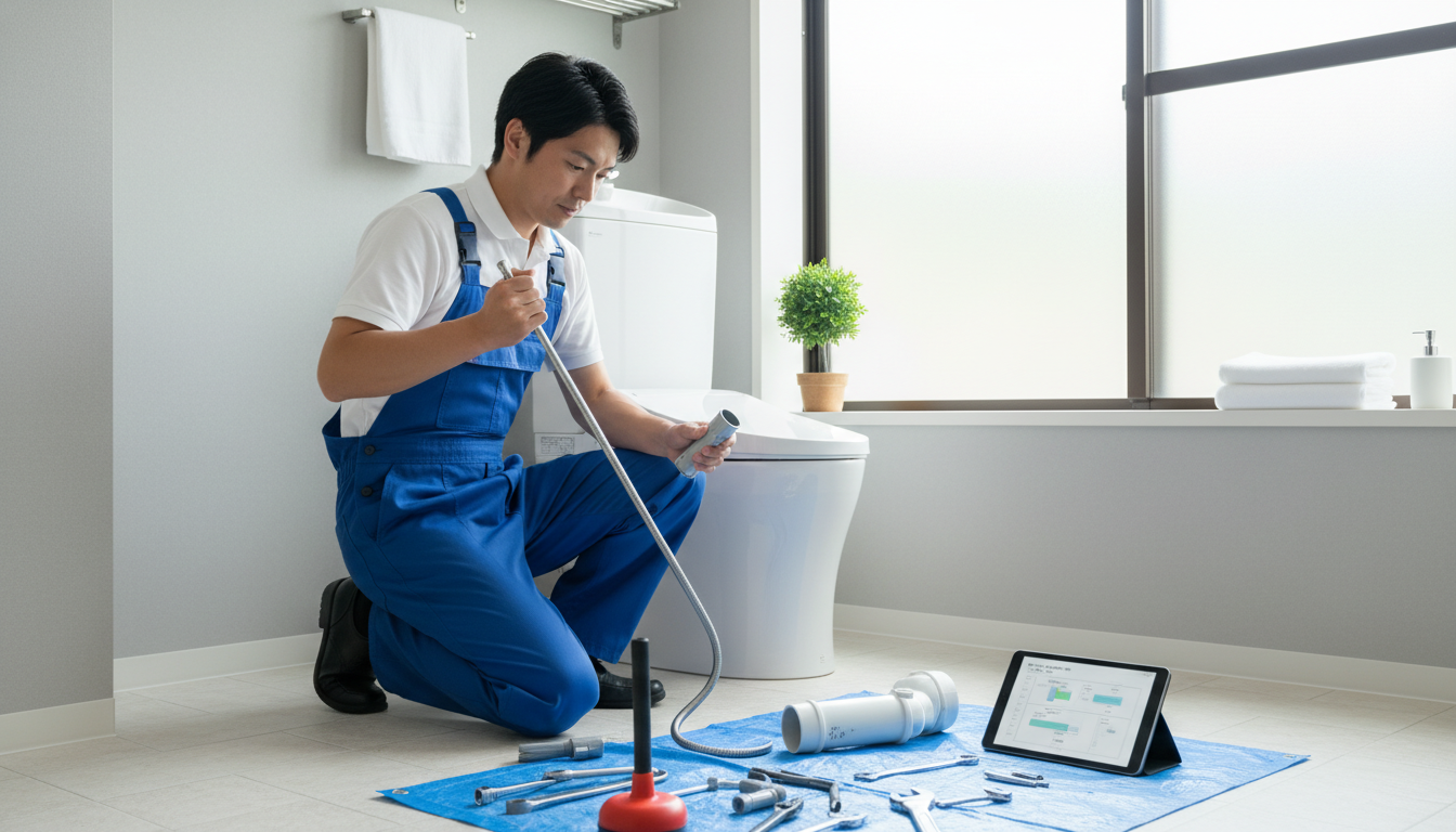 新発田市のトイレつまり修理料金の相場に関する画像