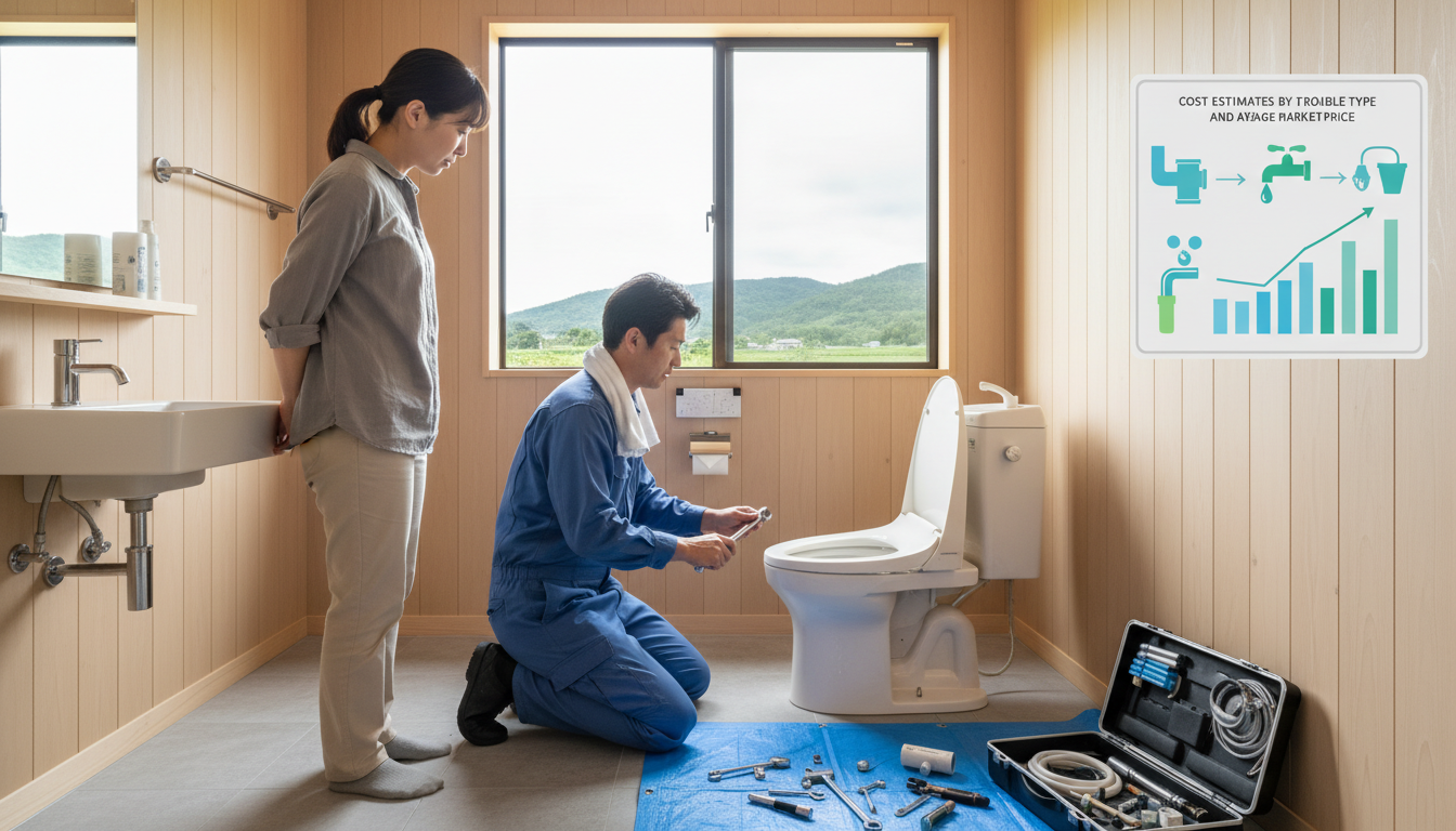 トラブル別の料金目安と平均的な相場に関する画像