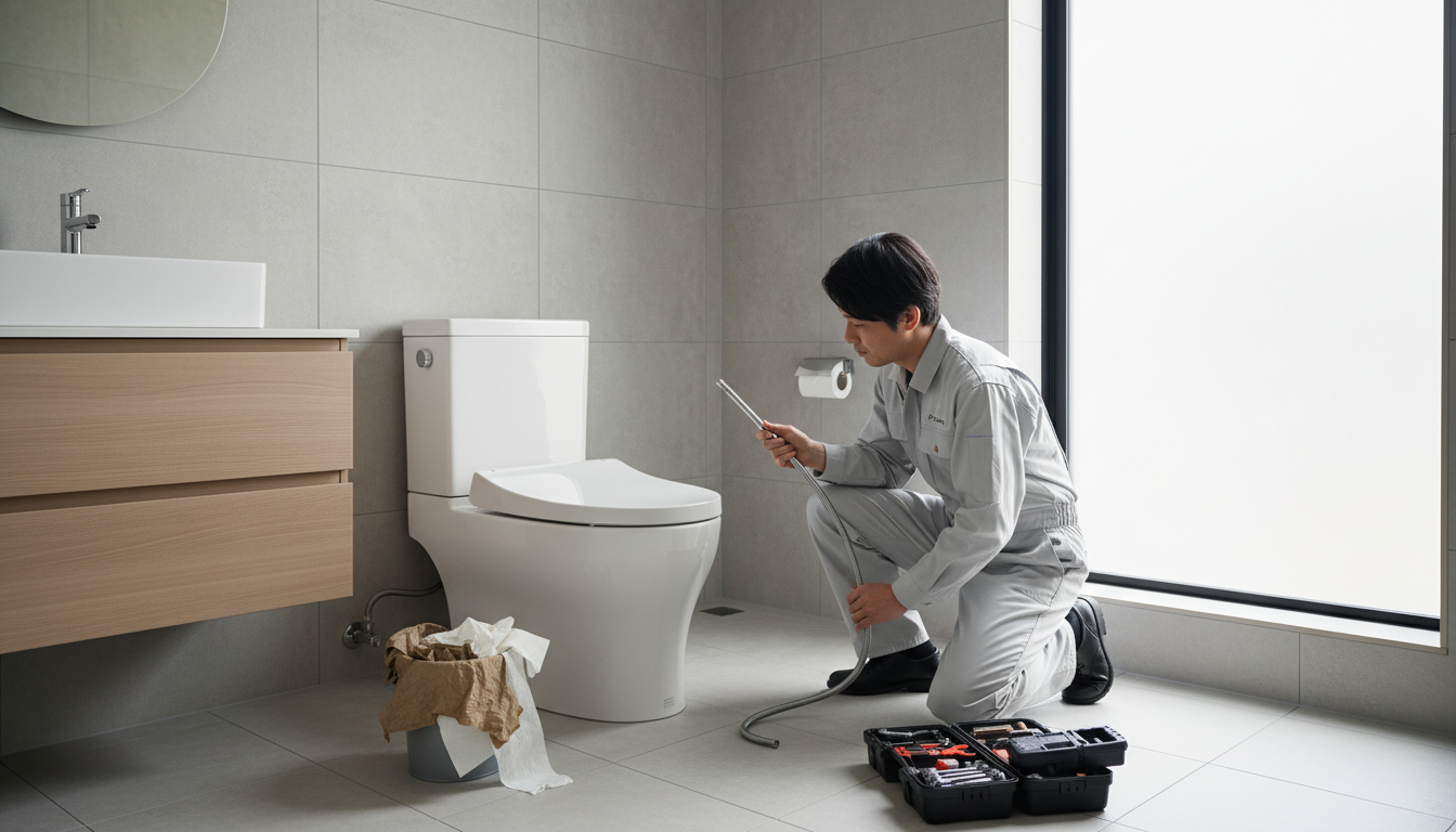 港南区のトイレつまり修理業者の料金相場に関する画像