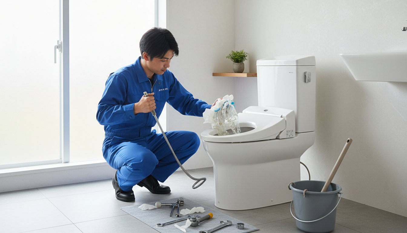 トイレつまりの主な原因と駿河区の地域特性に関する画像