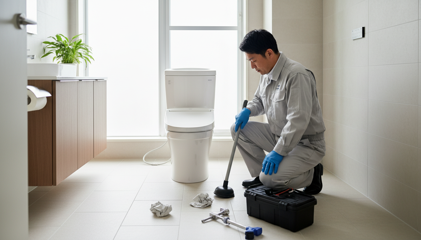 小松市のトイレつまり修理にかかる料金相場は?に関する画像