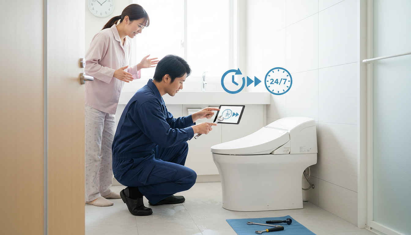 対応の速さと受付時間に関する画像