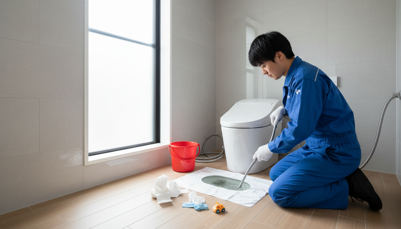 1. トイレつまりの原因は？流してはいけないものを流した？に関する画像