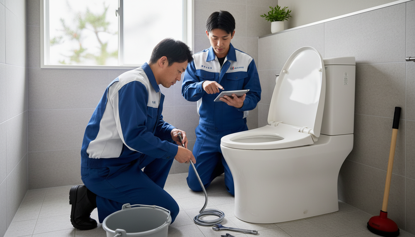 出雲市のトイレつまり修理の料金相場に関する画像