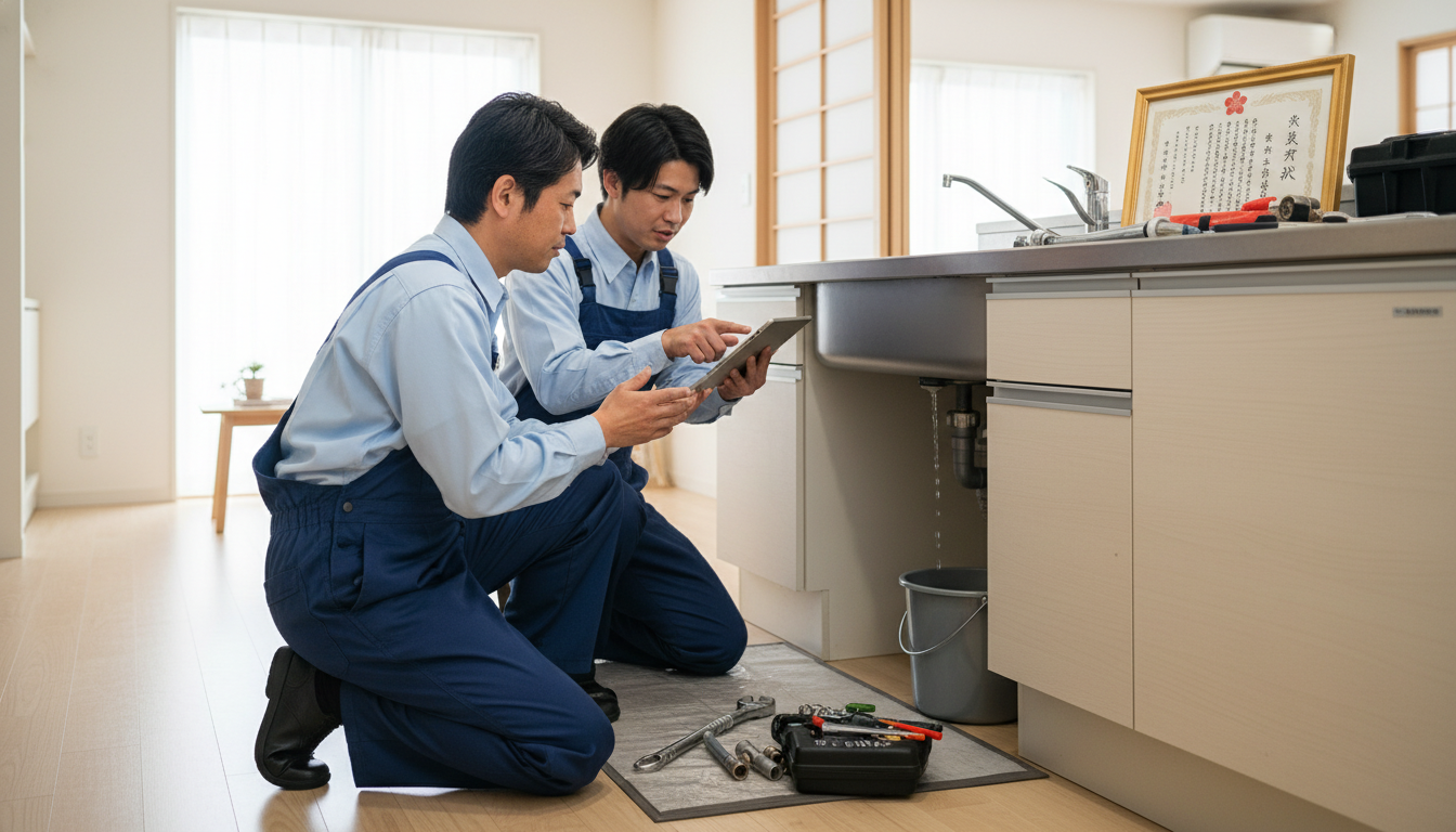 1. 公的な信頼性の証「水道局指定工事店」かを確認するに関する画像