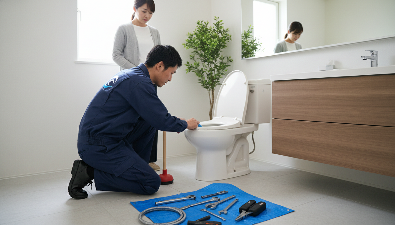 板野郡板野町のトイレつまり修理にかかる料金相場に関する画像