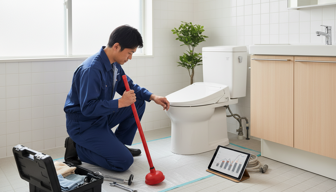 下都賀郡壬生町のトイレつまり修理業者の料金相場に関する画像