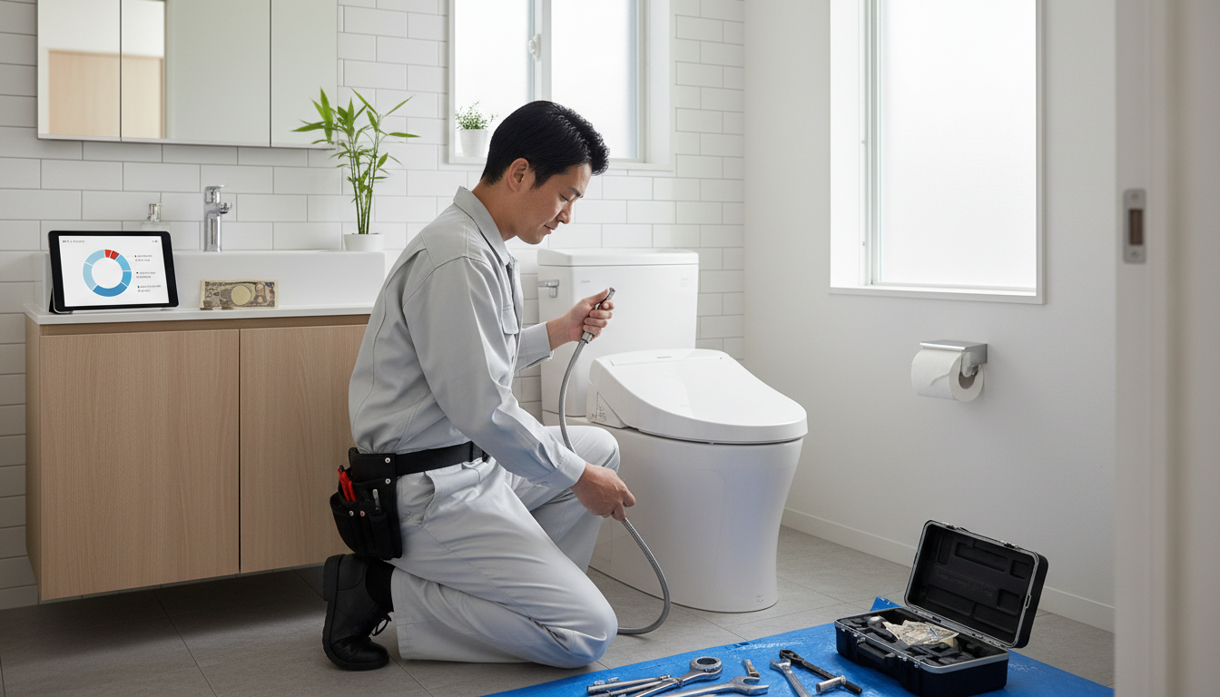 トイレつまり修理にかかる料金の内訳と相場に関する画像