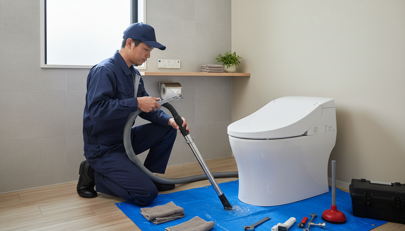 鞍手郡小竹町のトイレつまり修理料金の相場に関する画像