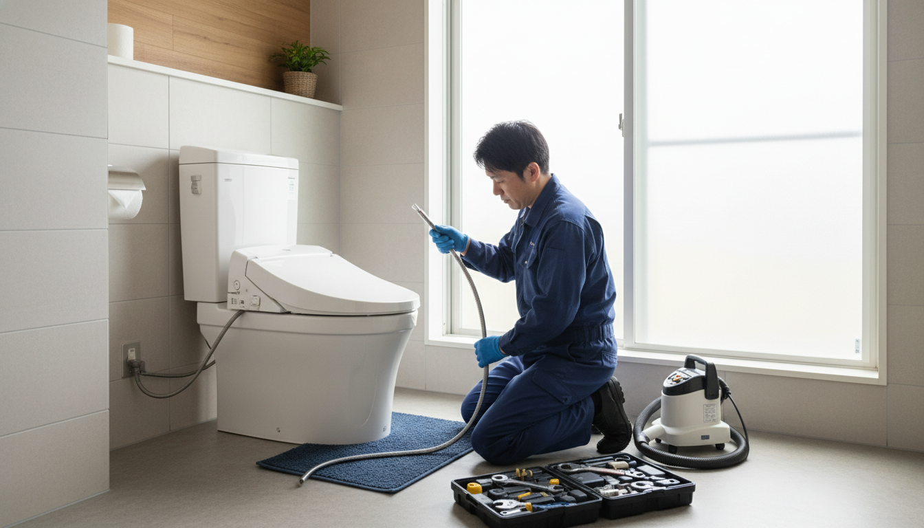 直方市でトイレつまり修理を依頼する際の料金相場に関する画像