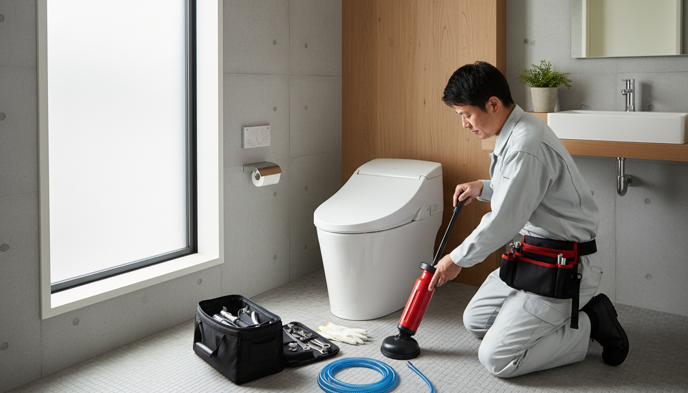 トイレつまり修理の料金相場と安く抑えるコツに関する画像