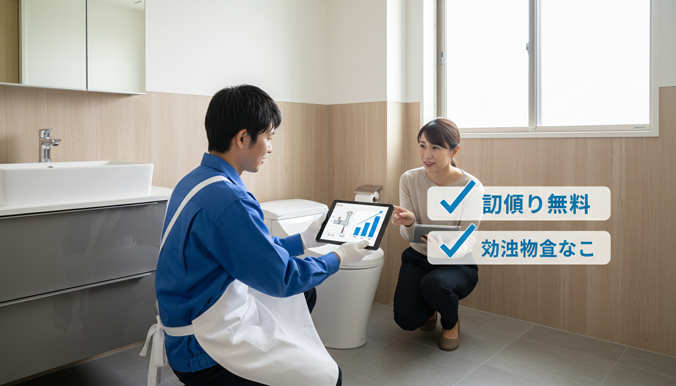 ポイント1:料金体系の明確さ(見積もり無料・追加料金なし)に関する画像