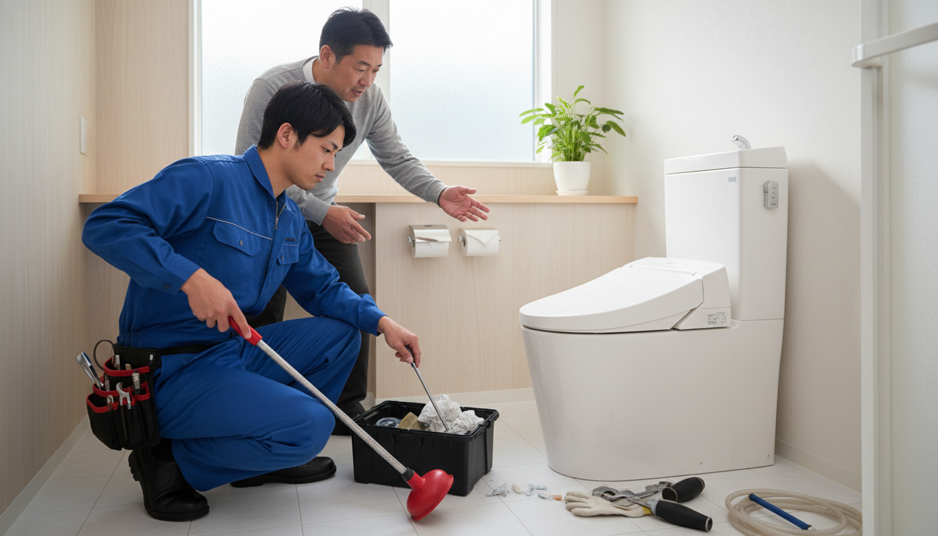 トイレつまりの症状別・原因別の料金相場に関する画像