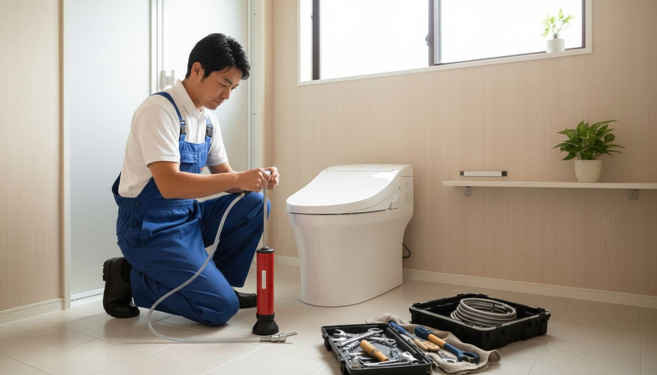 広島市東区のトイレつまり修理にかかる料金相場に関する画像