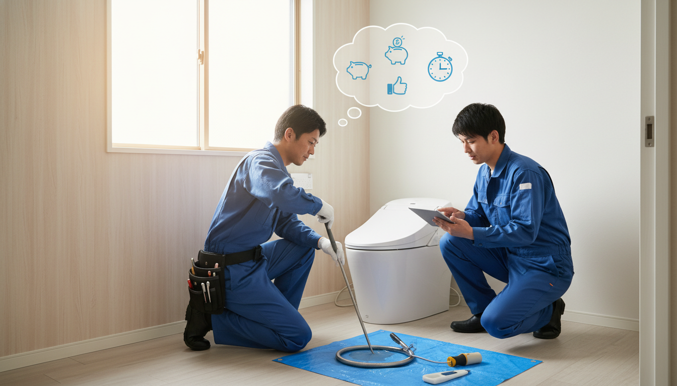 朝日町でトイレつまり修理業者を選ぶ3つの重要ポイントに関する画像