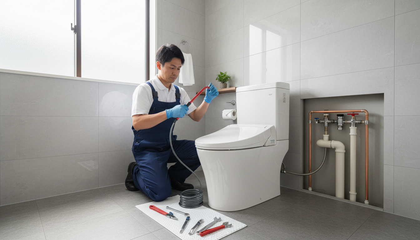 南部町でのトイレつまり修理料金の相場と内訳に関する画像