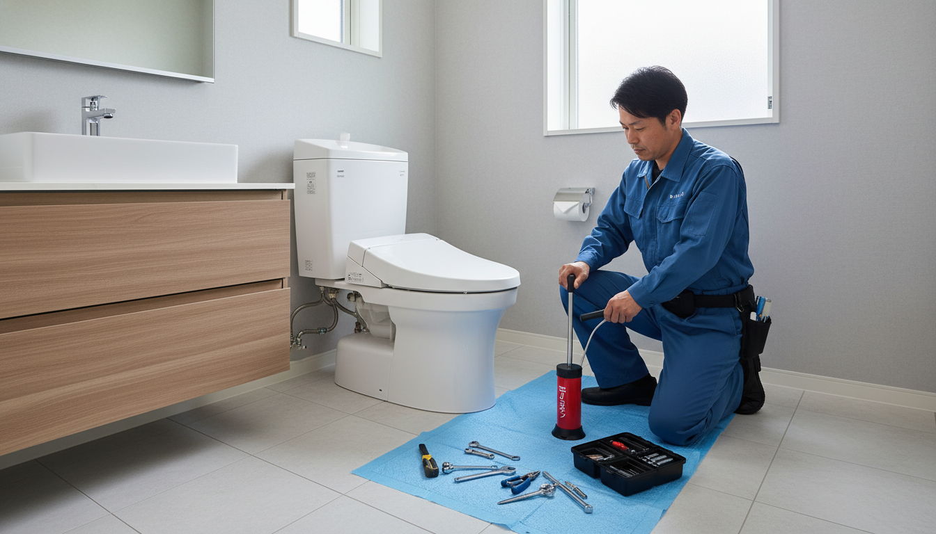 トイレつまりの修理料金相場と料金体系の注意点に関する画像
