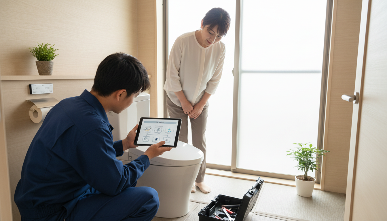 堺市西区で信頼できるトイレつまり修理業者を選ぶ5つのポイントに関する画像