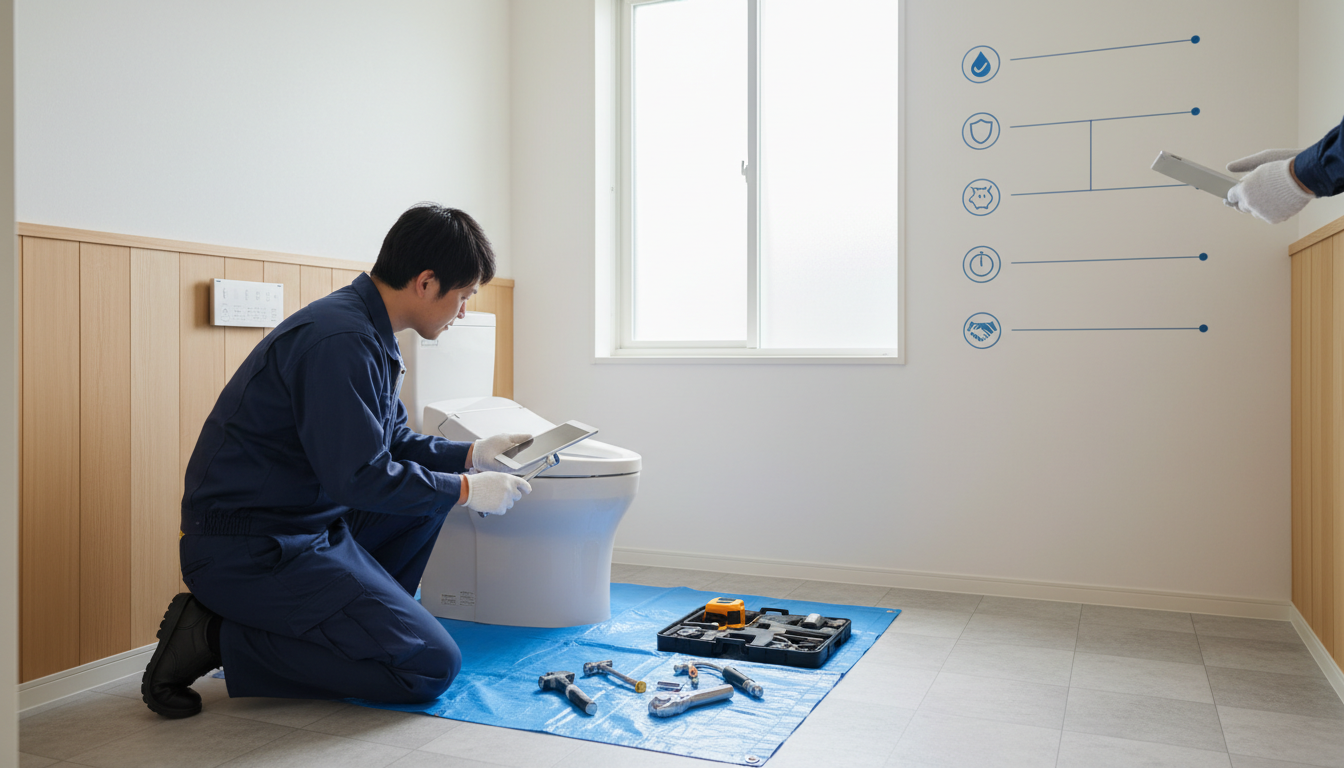 都島区で信頼できるトイレつまり修理業者を選ぶ5つのポイントに関する画像