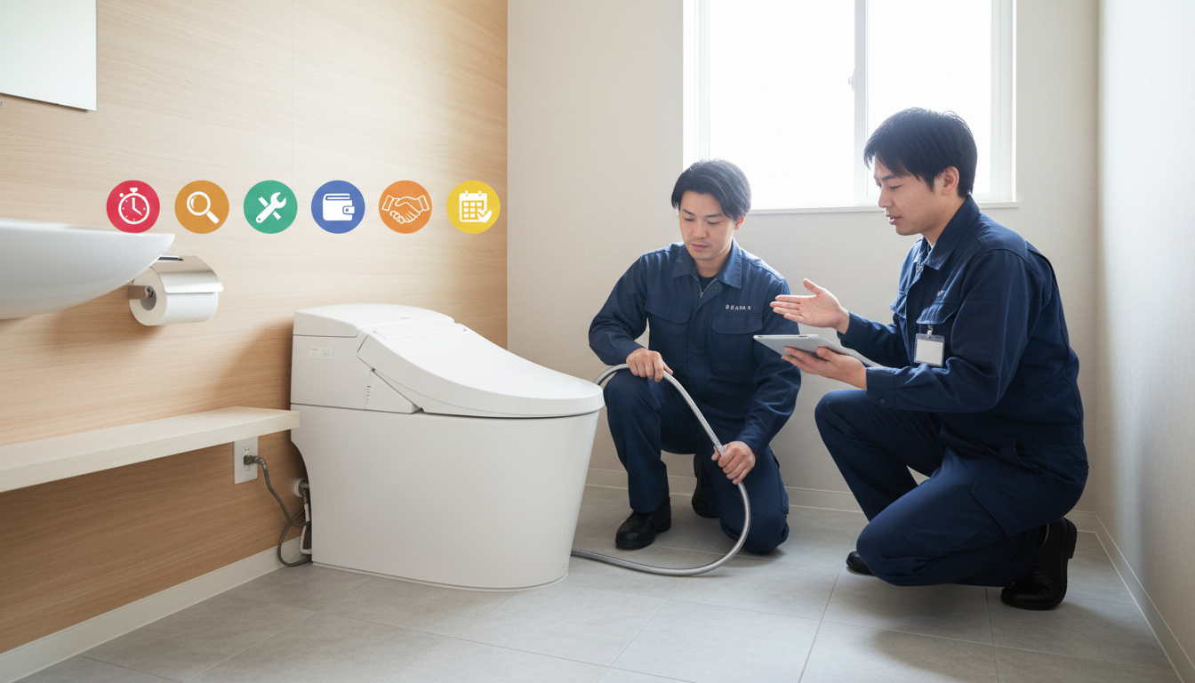 トイレつまり修理業者を選ぶ際の5つのチェックポイントに関する画像
