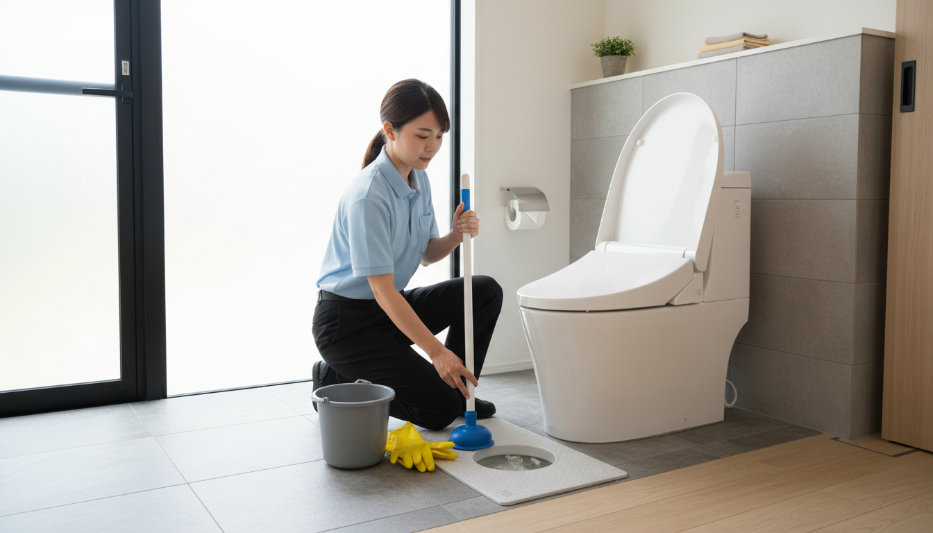 業者を呼ぶ前に試せる！トイレつまりの症状別・原因と初期対処法に関する画像