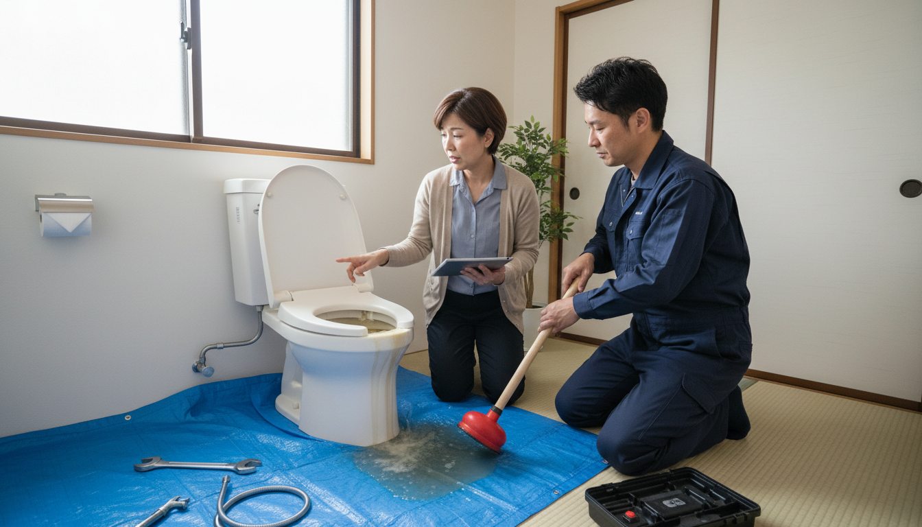 トイレつまりで水道業者を選ぶ際の5つのチェックポイントに関する画像
