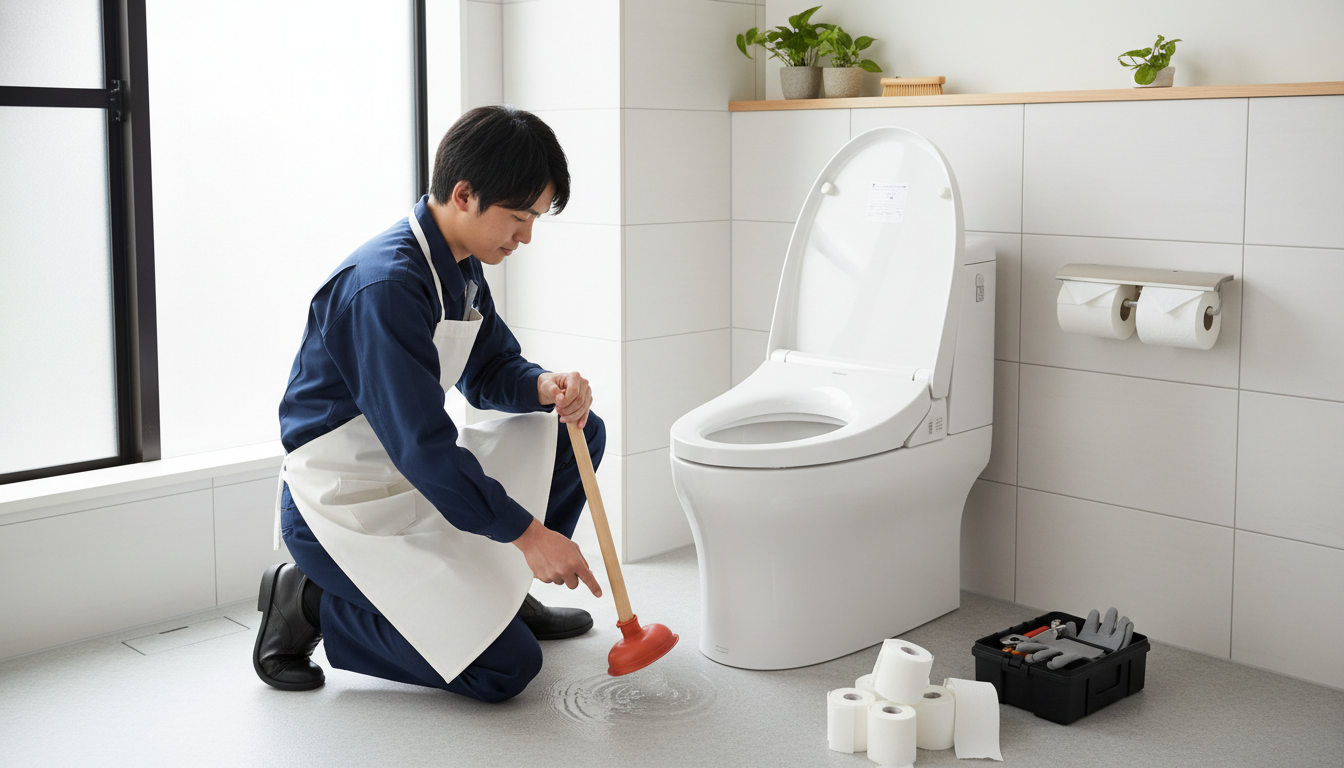 トイレつまりの主な原因と自分でできる対処法に関する画像