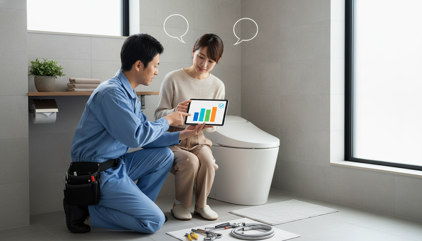 2. 明確な料金体系と「作業前の無料見積もり」の有無に関する画像