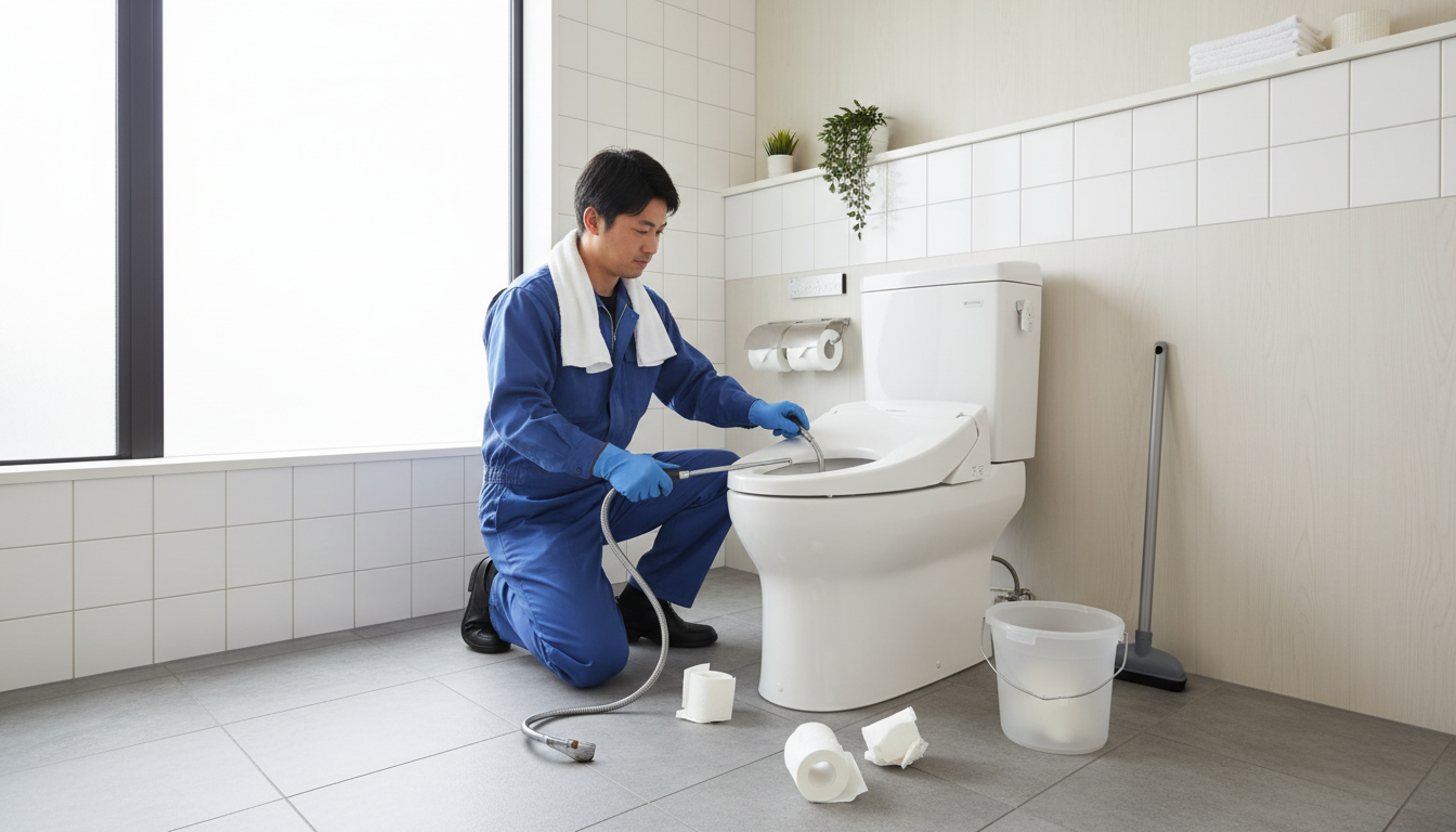 トイレつまりの主な原因と自分でできる対処法に関する画像