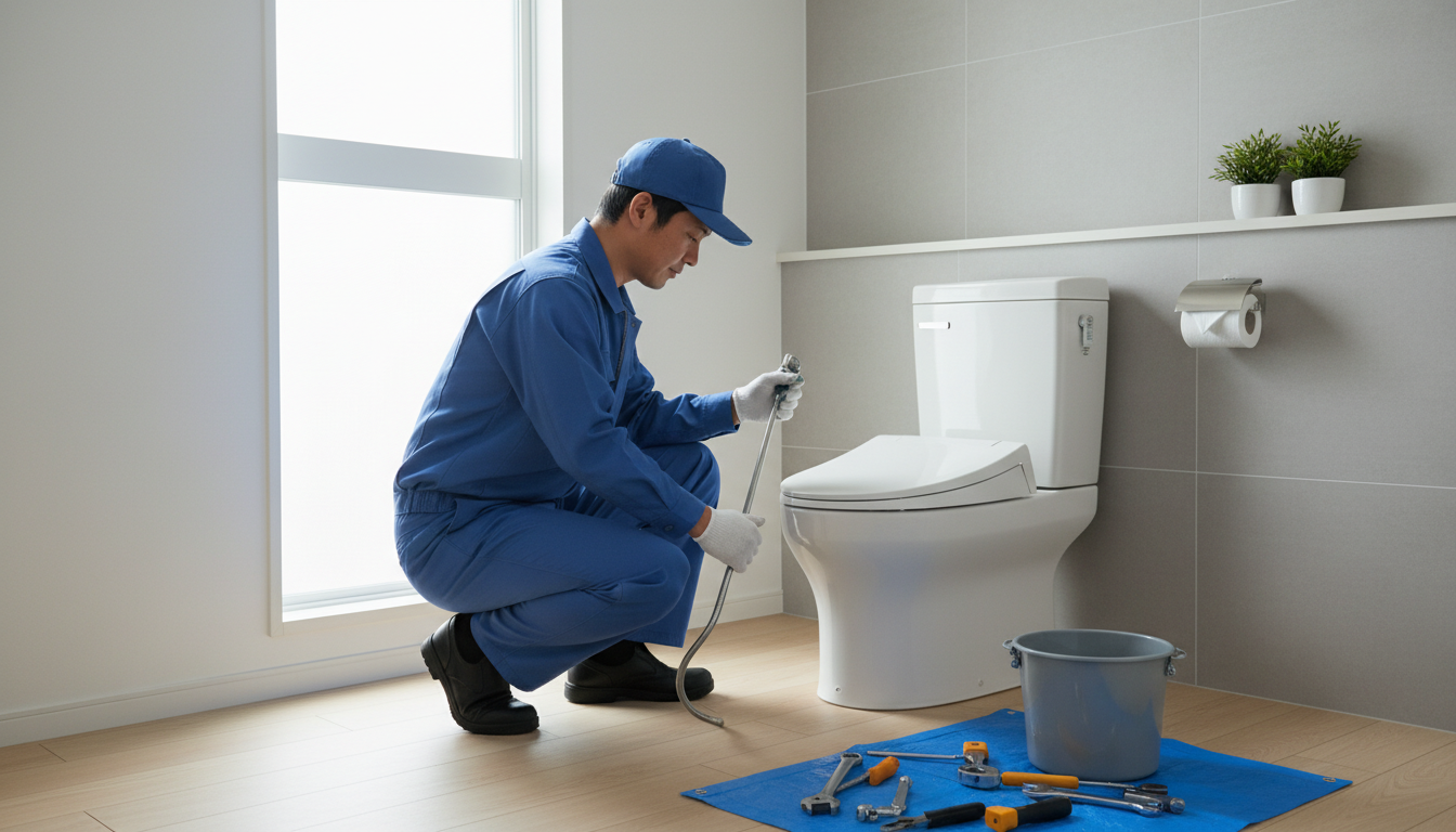 黒部市のトイレつまり修理料金の相場に関する画像