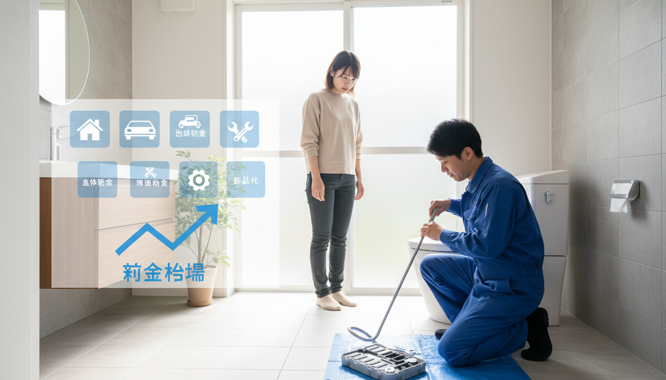 立山町のトイレつまり修理にかかる料金相場に関する画像