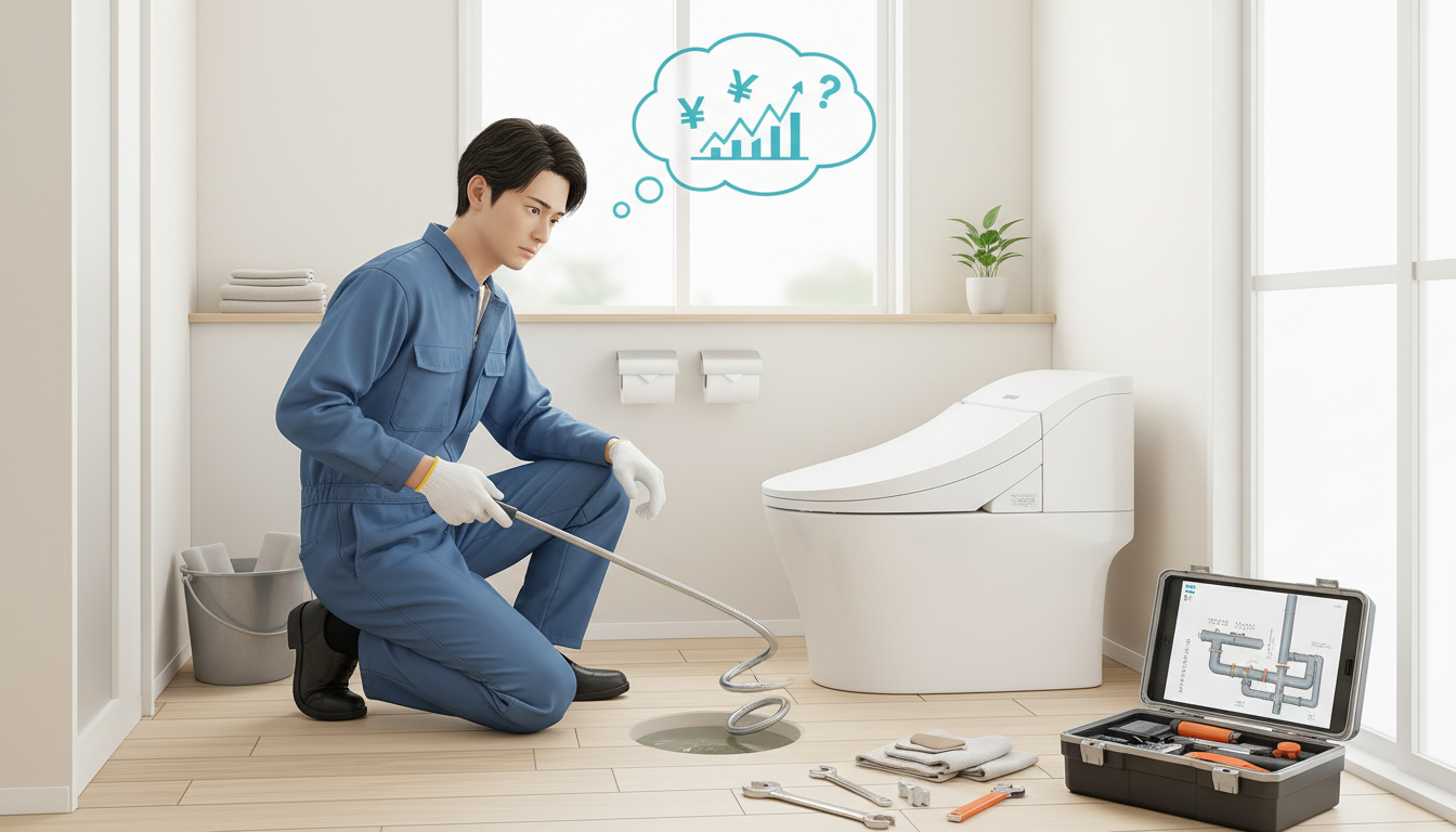 中間市のトイレつまり修理にかかる料金相場に関する画像