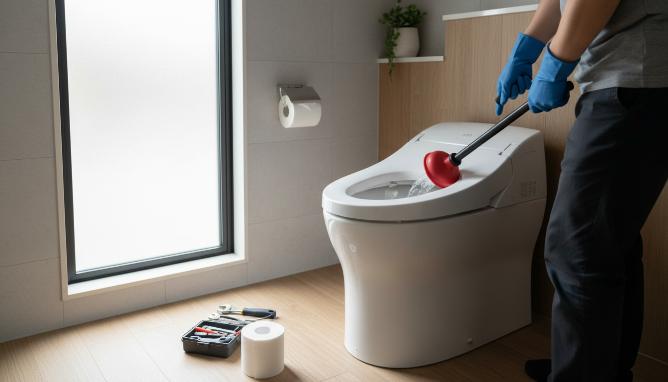 業者を呼ぶ前に試せる？トイレつまりの主な原因と応急処置に関する画像