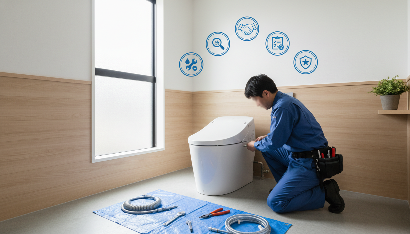 紋別市でトイレつまり修理業者を選ぶ5つのポイントに関する画像