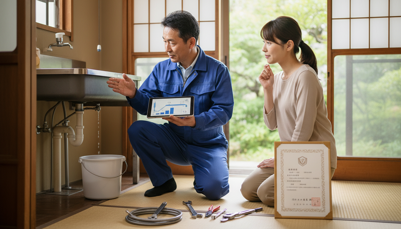 見積もり無料・水道局指定工事店かを確認するに関する画像