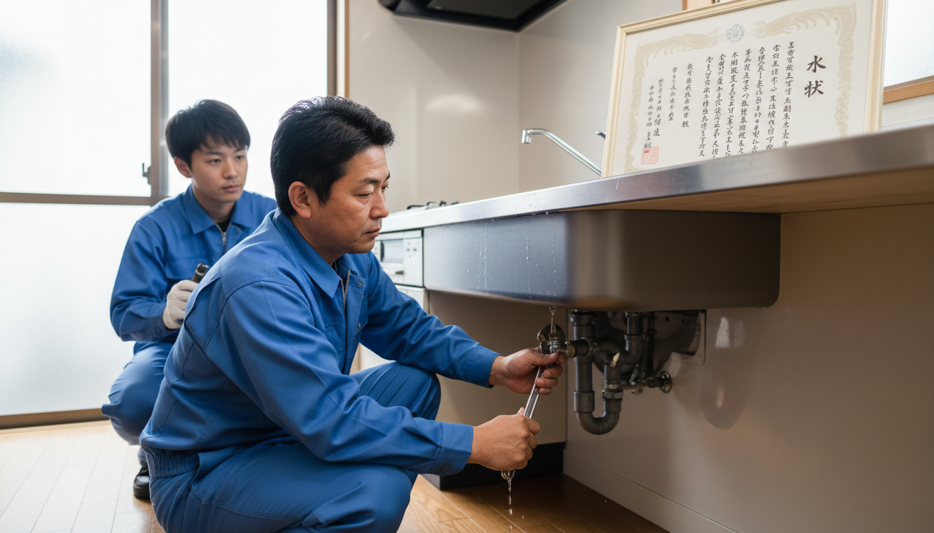 ポイント1：水道局指定工事店であるかに関する画像