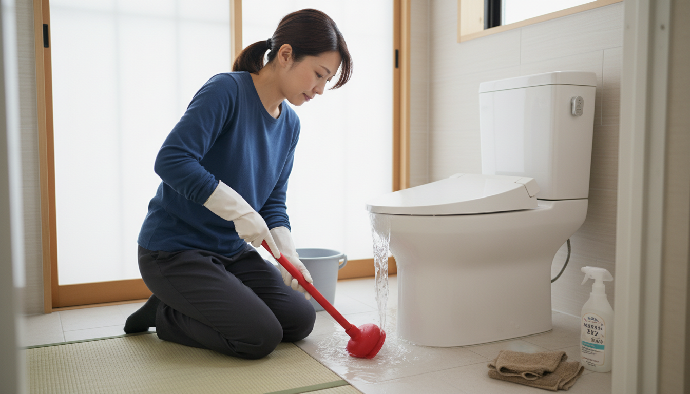 水道業者を呼ぶ前に！自分でできるトイレつまりの対処法と注意点に関する画像