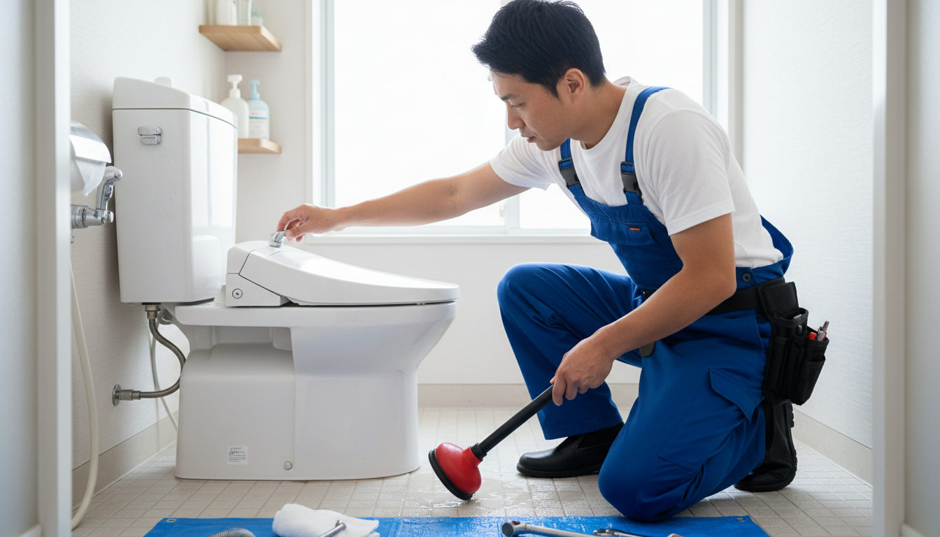 トイレつまりで水道修理業者を呼ぶ前に確認すべきことに関する画像